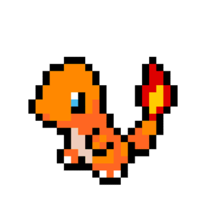 Charmander pärlplatta mall