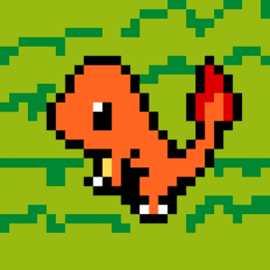 Charmander pärlplatta mall