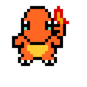 Charmander pärlplatta mall