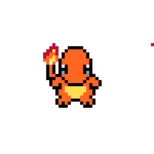 Charmander pärlplatta mall