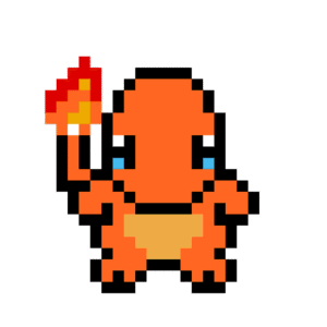 CHARMANDER pärlplatta mall