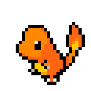 Charmander pärlplatta mall