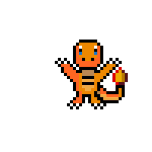 Charmander pärlplatta mall