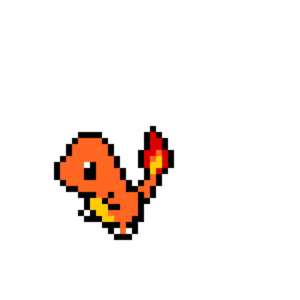 Charmander pärlplatta mall