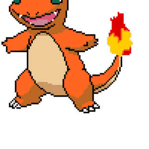 Charmander pärlplatta mall