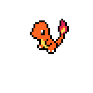 Charmander pärlplatta mall