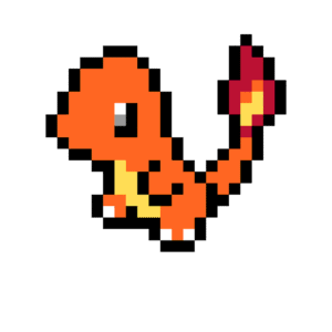 Charmander pärlplatta mall