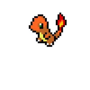 Charmander pärlplatta mall