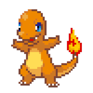Charmander pärlplatta mall
