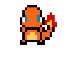 Charmander pärlplatta mall