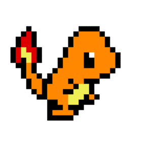 Charmander pärlplatta mall