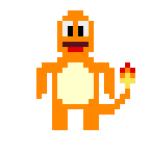 Charmander pärlplatta mall