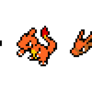 Charmander pärlplatta mall