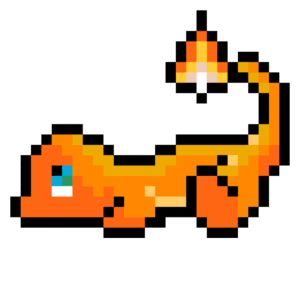 Charmander pärlplatta mall