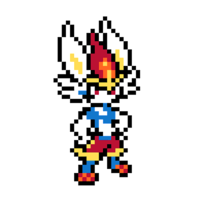 Cinderace pärlplatta mall