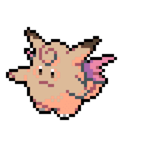 Clefable pärlplatta mall