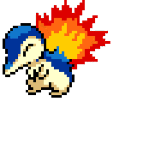 Cyndaquil pärlplatta mall