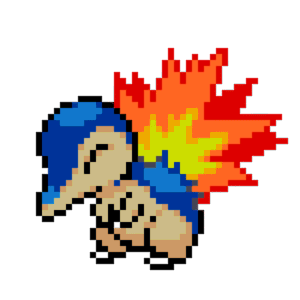 Cyndaquil pärlplatta mall