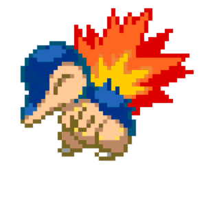 Cyndaquil pärlplatta mall