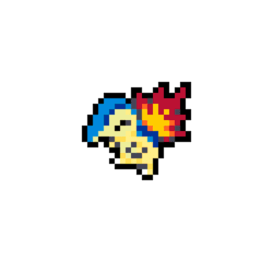 Cyndaquil pärlplatta mall