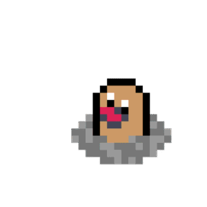 Diglett Pokemon pärlplatta mall