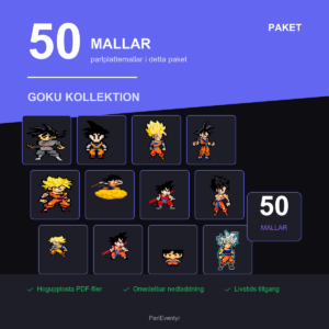 Dragon Ball Z Goku Kollektion Parlplattor Paket - 50 Mallar (PDF)