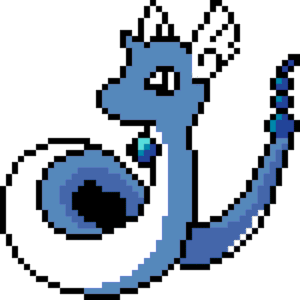 Dragonair pärlplatta mall