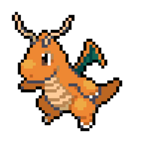 Dragonite pärlplatta mall