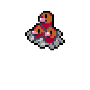 Dugtrio pärlplatta mall