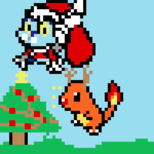 Froakie Jul pärlplatta mall