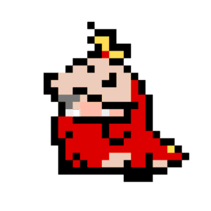 Fuecoco pärlplatta mall