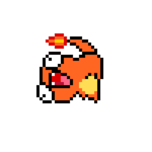 Funny Charmander pärlplatta mall