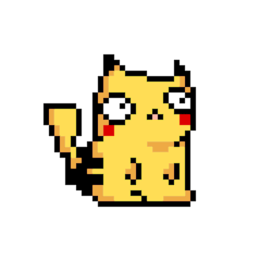 Funny Pikachu pärlplatta mall