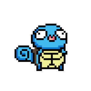 Funny Squirtle pärlplatta mall