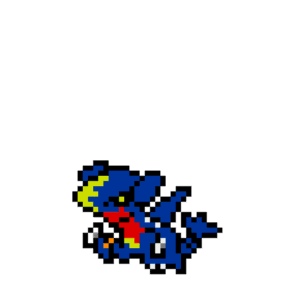 Garchomp pärlplatta mall