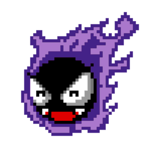 Gastly pärlplatta mall