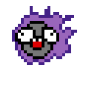 Gastly pärlplatta mall