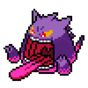 Gengar Gigamax pärlplatta mall