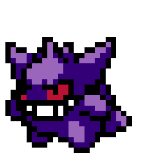 Gengar pärlplatta mall