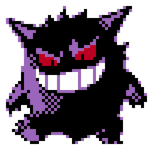 Gengar pärlplatta mall