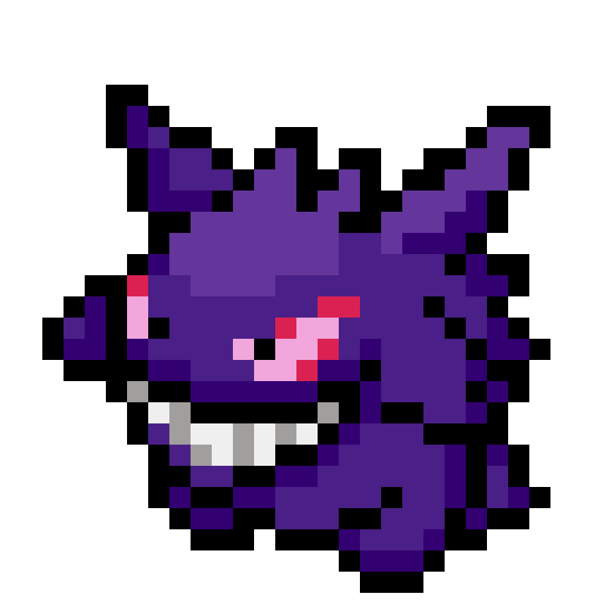 Gengar pärlplatta mall