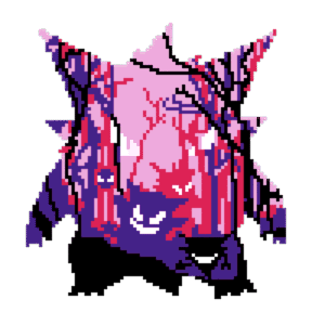 Gengar pärlplatta mall