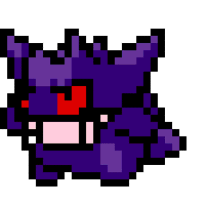 Gengar pärlplatta mall