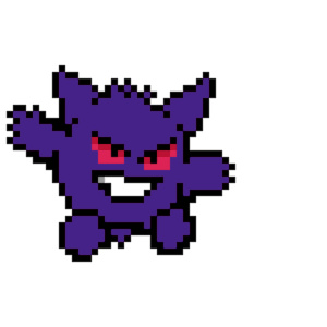 Gengar pärlplatta mall