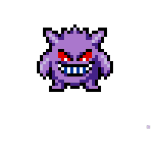 Gengar pärlplatta mall