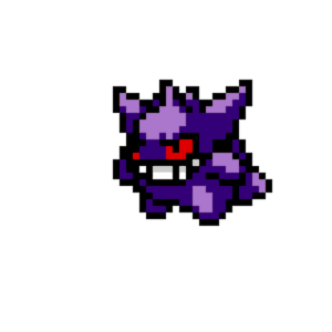 Gengar pärlplatta mall