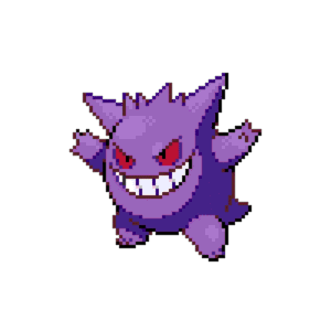 Gengar pärlplatta mall