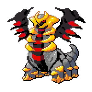 Giratina pärlplatta mall