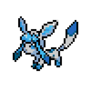 Glaceon pärlplatta mall