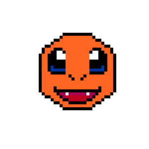 Glasunderlägg Charmander :D pärlplatta mall